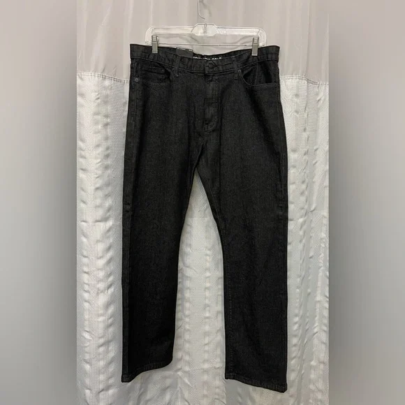 Men's Black Stretch Straight Leg Pants